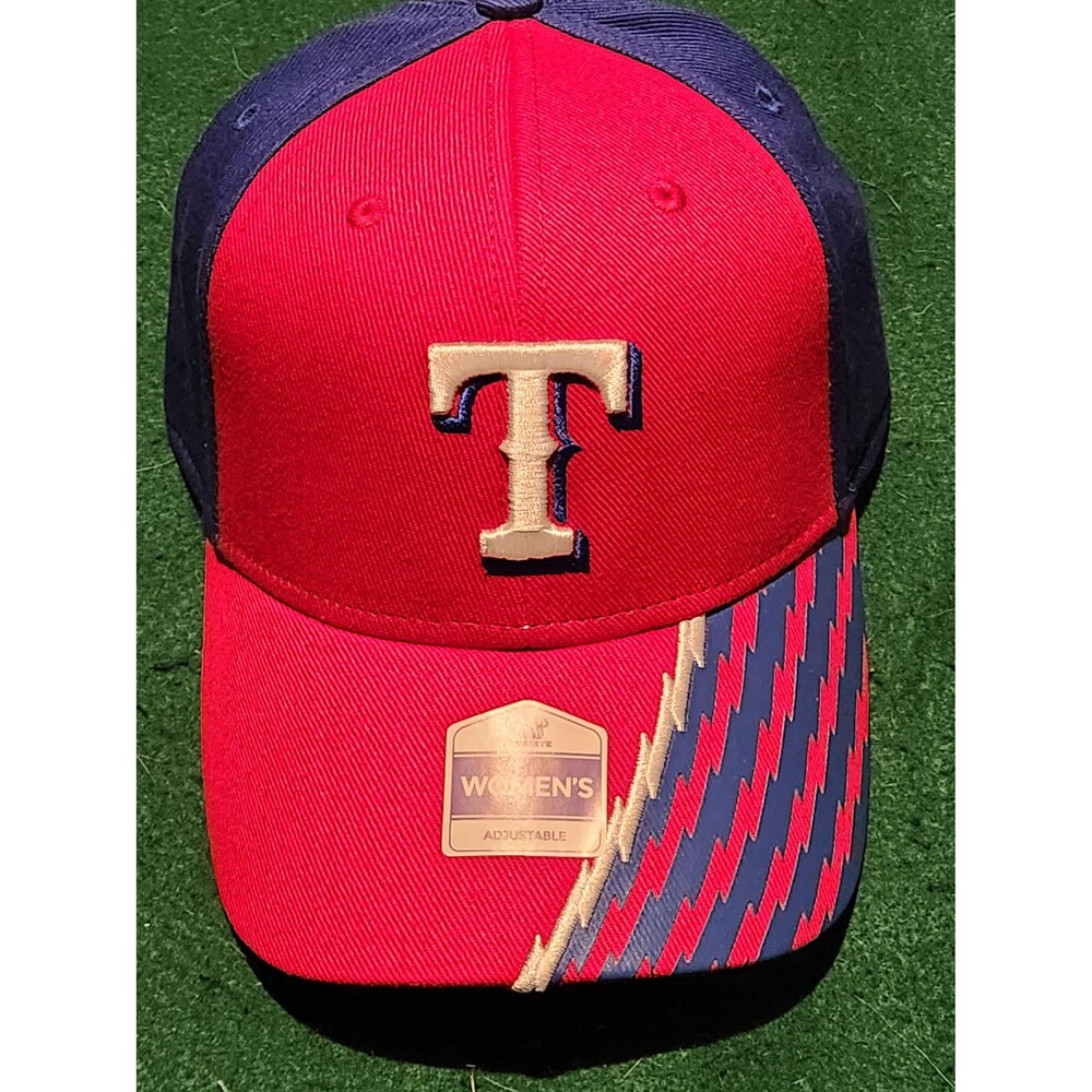 Texas Rangers Women's Red/White/Blue Adjustable Hat (BR)